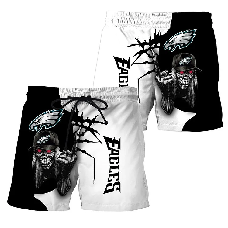 Philadelphia Eagles 2PCS Pants Men Summer Short Sleeve T-Shirts Beach Shorts