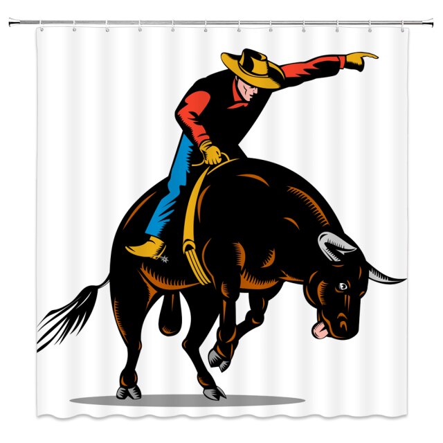 

Shower Curtain – Bullfight cowboy-180*180cm, 501 Original