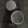 2Pcs Camping Cooking Pot Aluminum Alloy Backpacking Pot Gear for Trekking Hiking