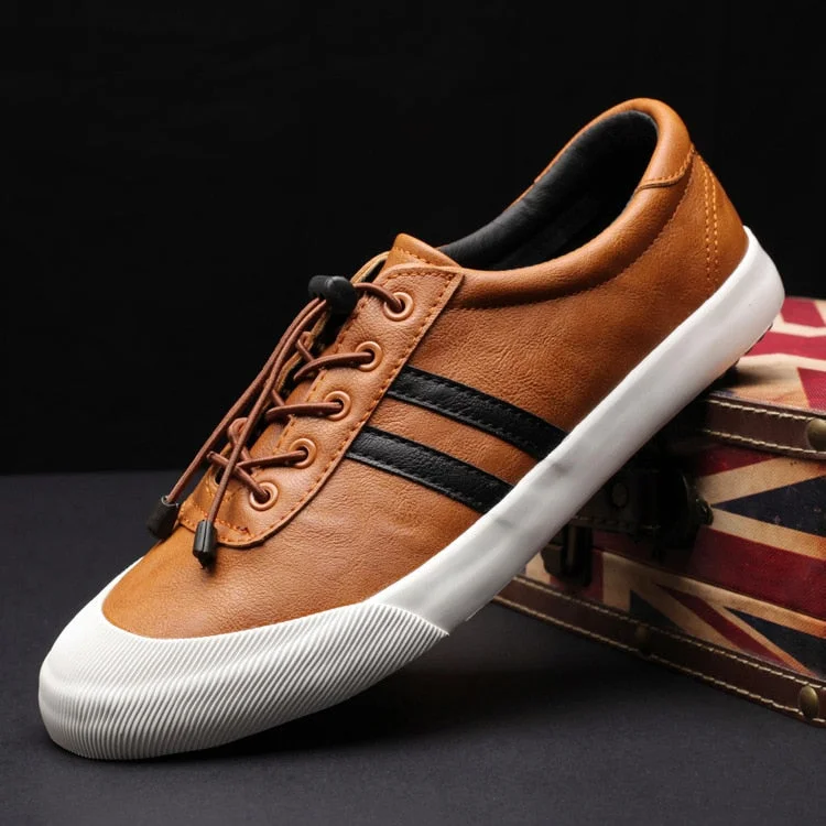 2021Spring Autumn New Hot Fashion Men Lace-up Leather Casual Shoes Trend Shoe Cool Loafers Flats Designer Shoes Men High Quality