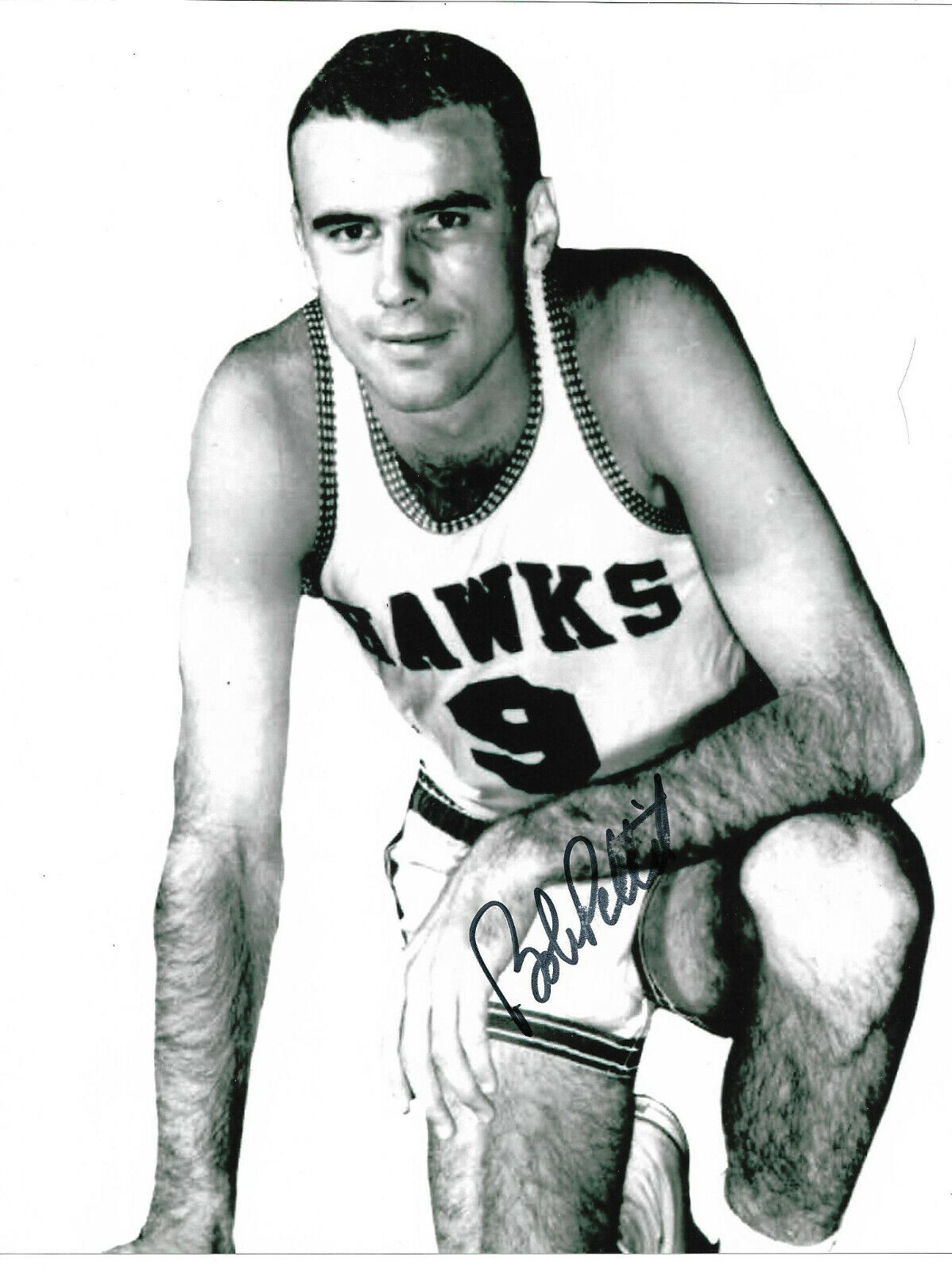 Bob Pettit Authentic Signed 8x10 NBA Basketball Photo Poster painting Autographed, Hawks, HOF