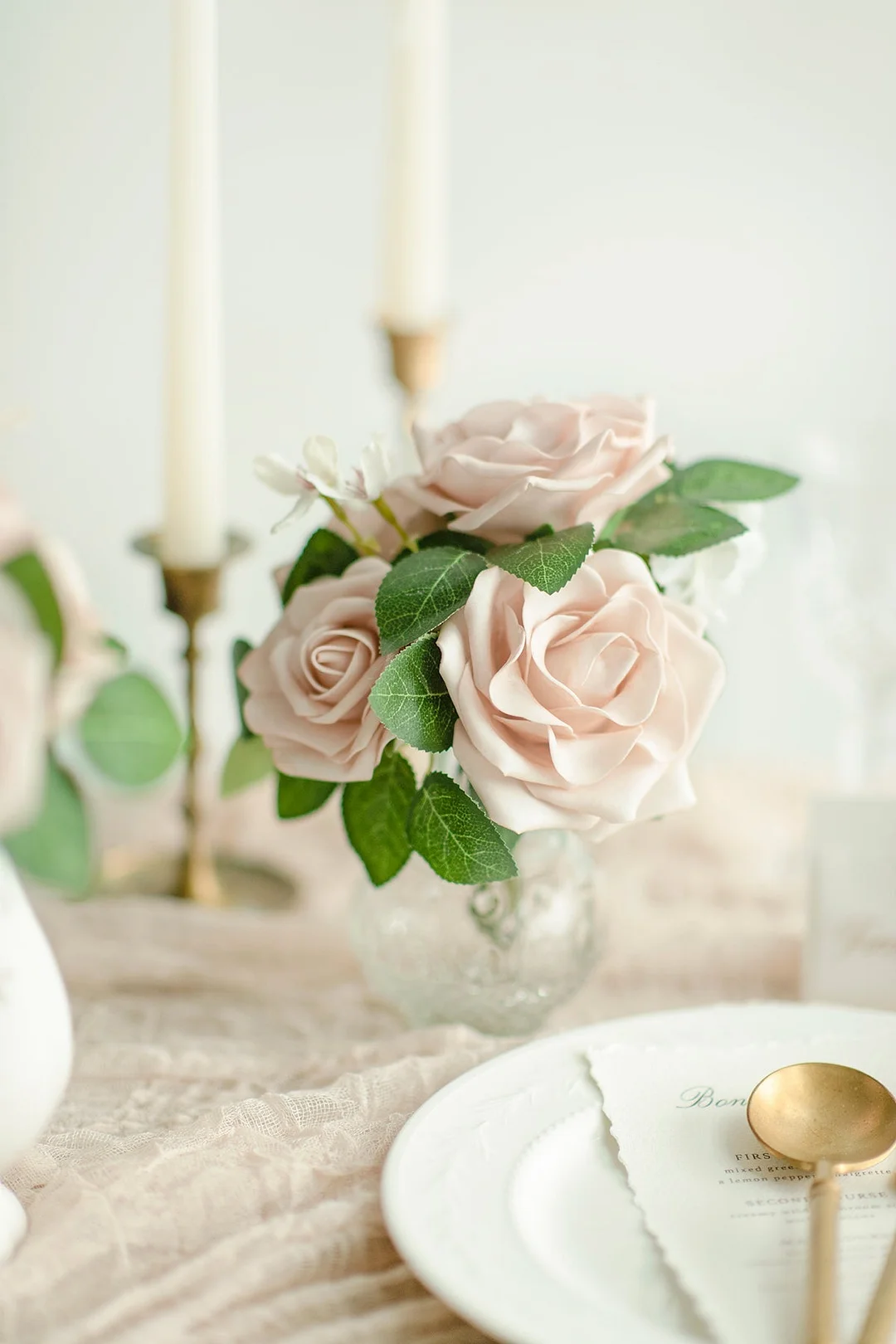 3.5" Foam Avalanche Rose with Stem - 16 Colors