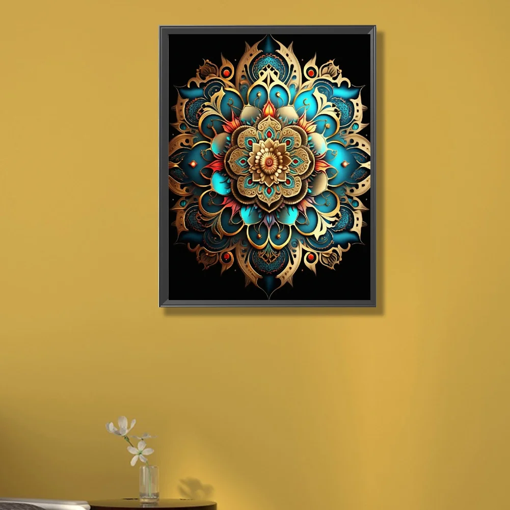 Full Round Diamond Painting 40*50cm - Metal Mandala