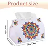 DIY PU Diamond Painting Tissue Box Kit Desktop Tissue Holder with Rhinestone Diamond Desk Decorative Tissue Box for Adults Desktop Storage Organizer (Mandala)