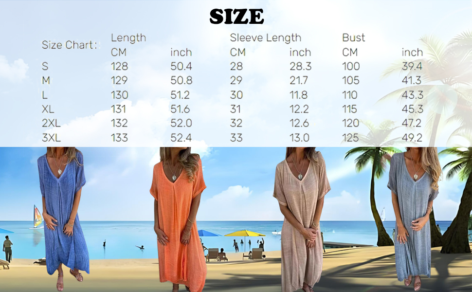 Cotton and Linen V-Neck Midi Dress