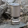 Mini Titanium Liquid Alcohol Stove Ultra Light Titanium Camping Stove Portable With Cross Bracket