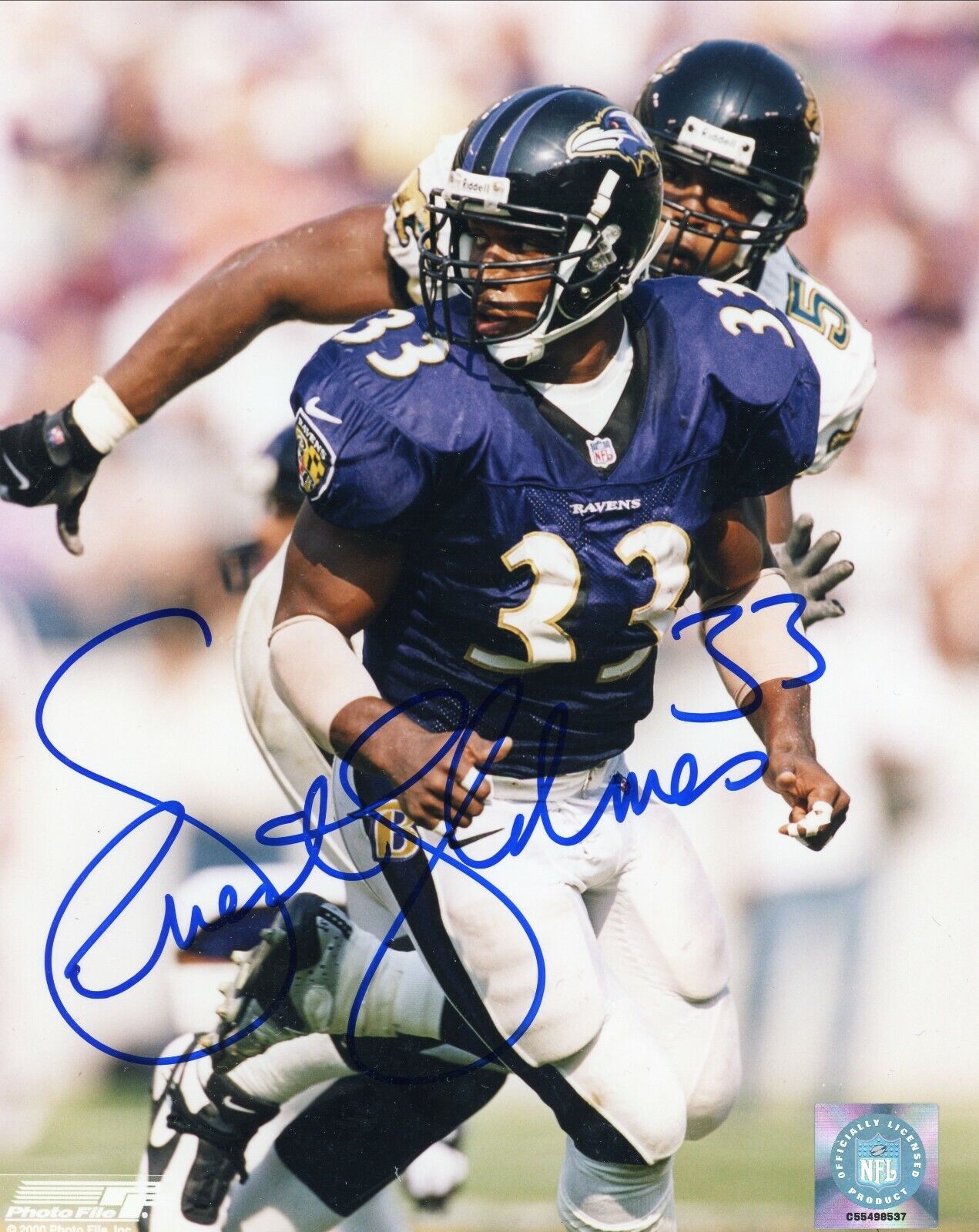 Priest Holmes Baltimore Ravens Signed Autographed 8x10 Glossy Photo Poster painting COA