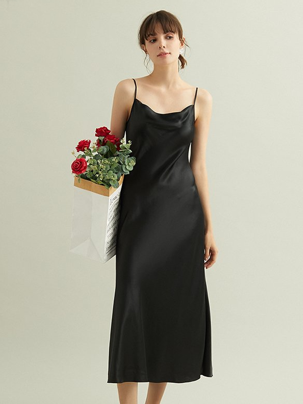 Modest Pure Long Silk Nightgown For Women