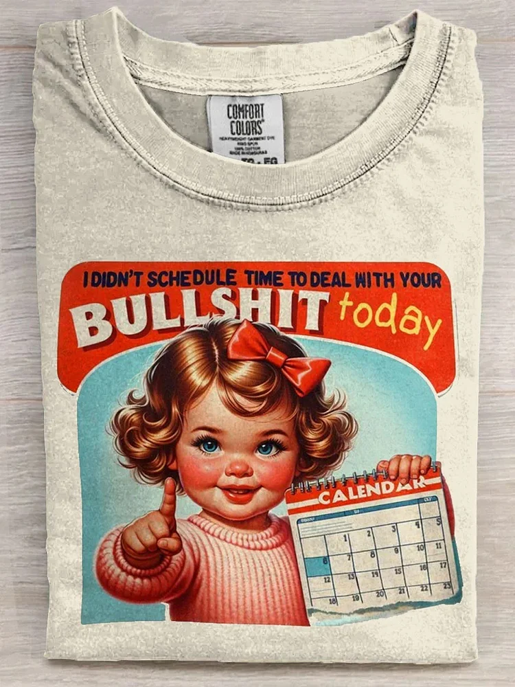 Teecade Teecade Funny Rooster Art Bullshit Today Print T-shirt
