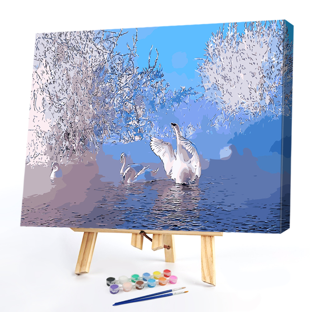 

50*40CM Paint By Numbers-Swan, 501 Original