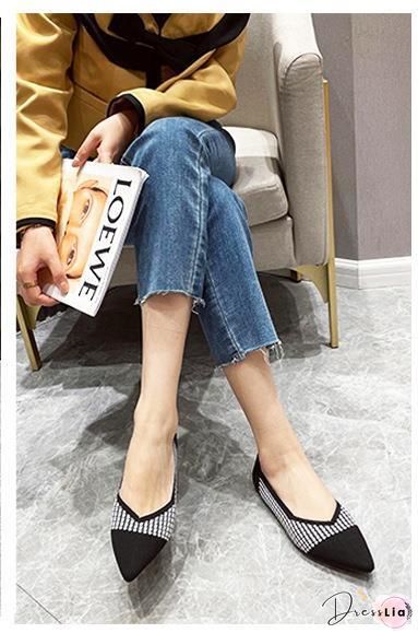 Colorblock Studded Patch Slip-On Shoes