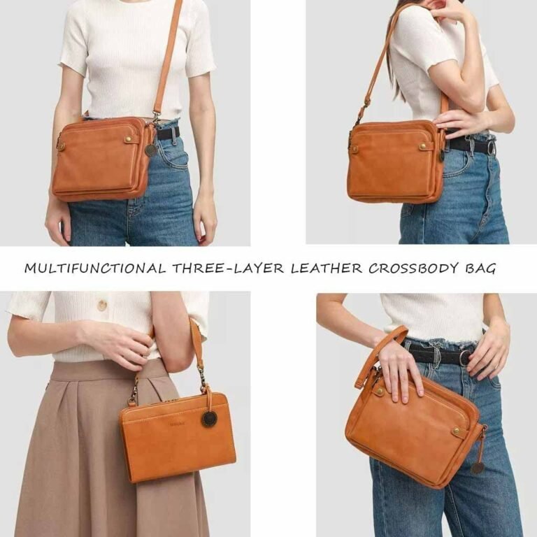 Answeryen Crossbody Leather Shoulder Bags and Clutches