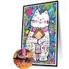 (40*60cm)DIY Full Round Drill Diamond Painting-Cat