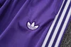 Joyfball 2025/2026 Kids Size Real Madrid Long Zipped Jacket purplee Retro version Soccer Jersey 1:1 Thai Quality 