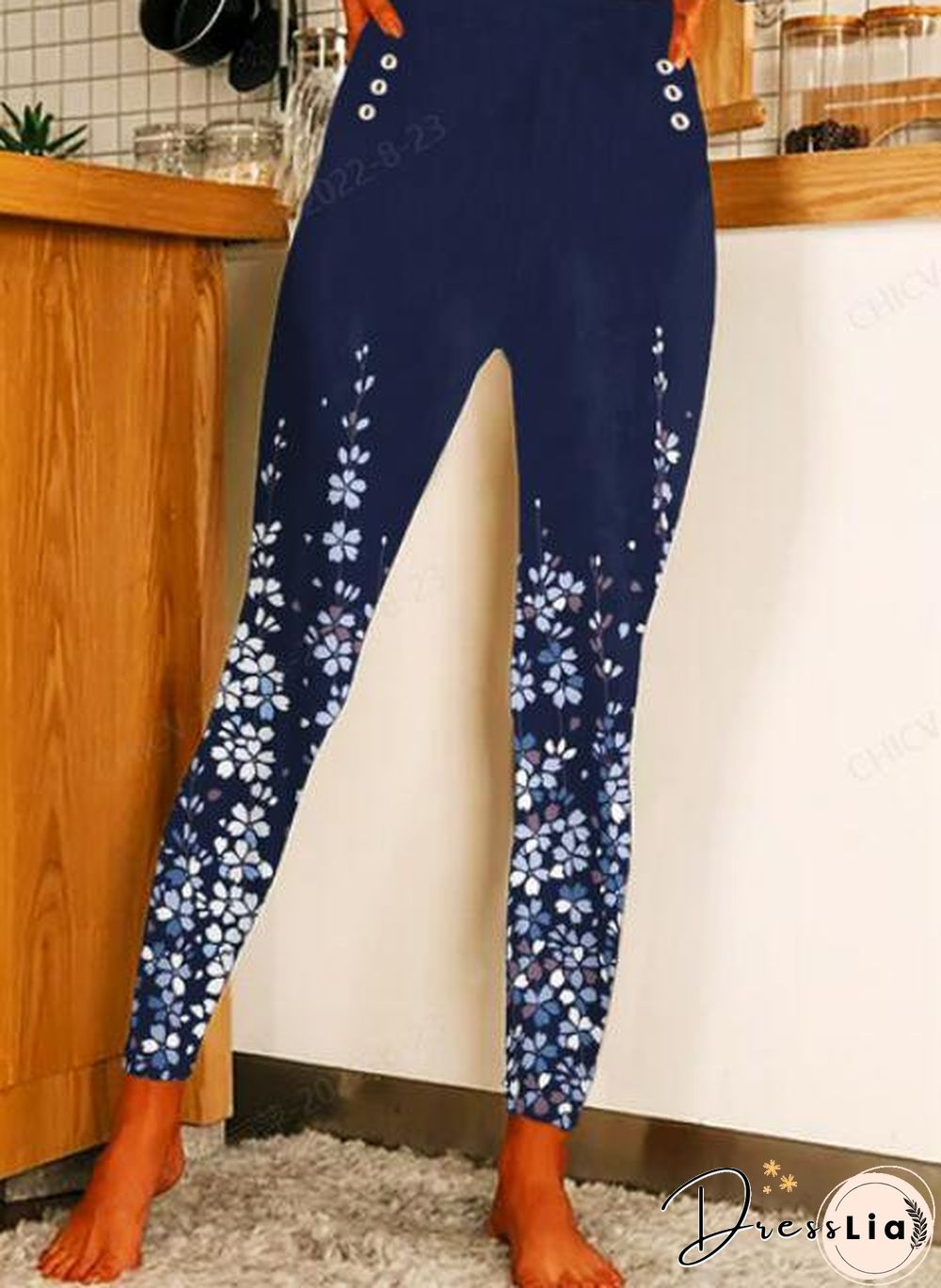 Tight Floral Casual Leggings