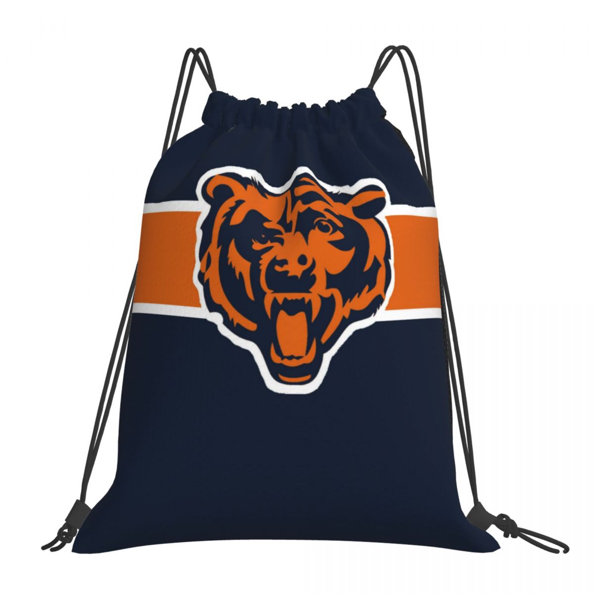Horizontal Chicago Bears Unisex Drawstring Backpack Bag Travel Sackpack