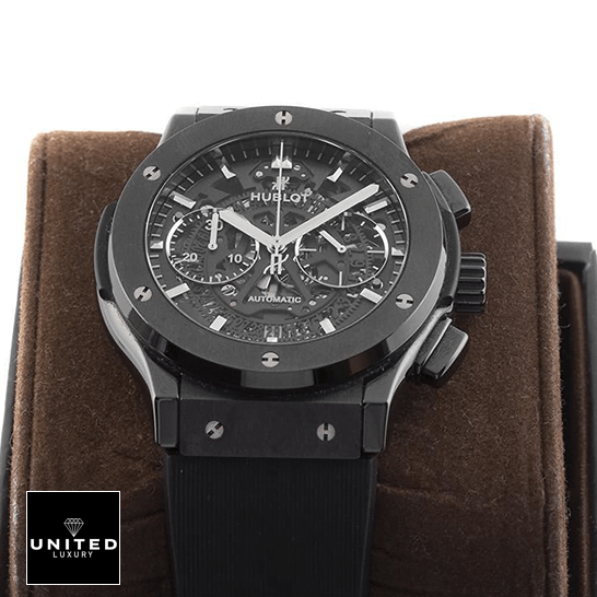 Hublot Big Bang 525.CM_.0170.RX Black Rubber Bracelet Replica on the stand