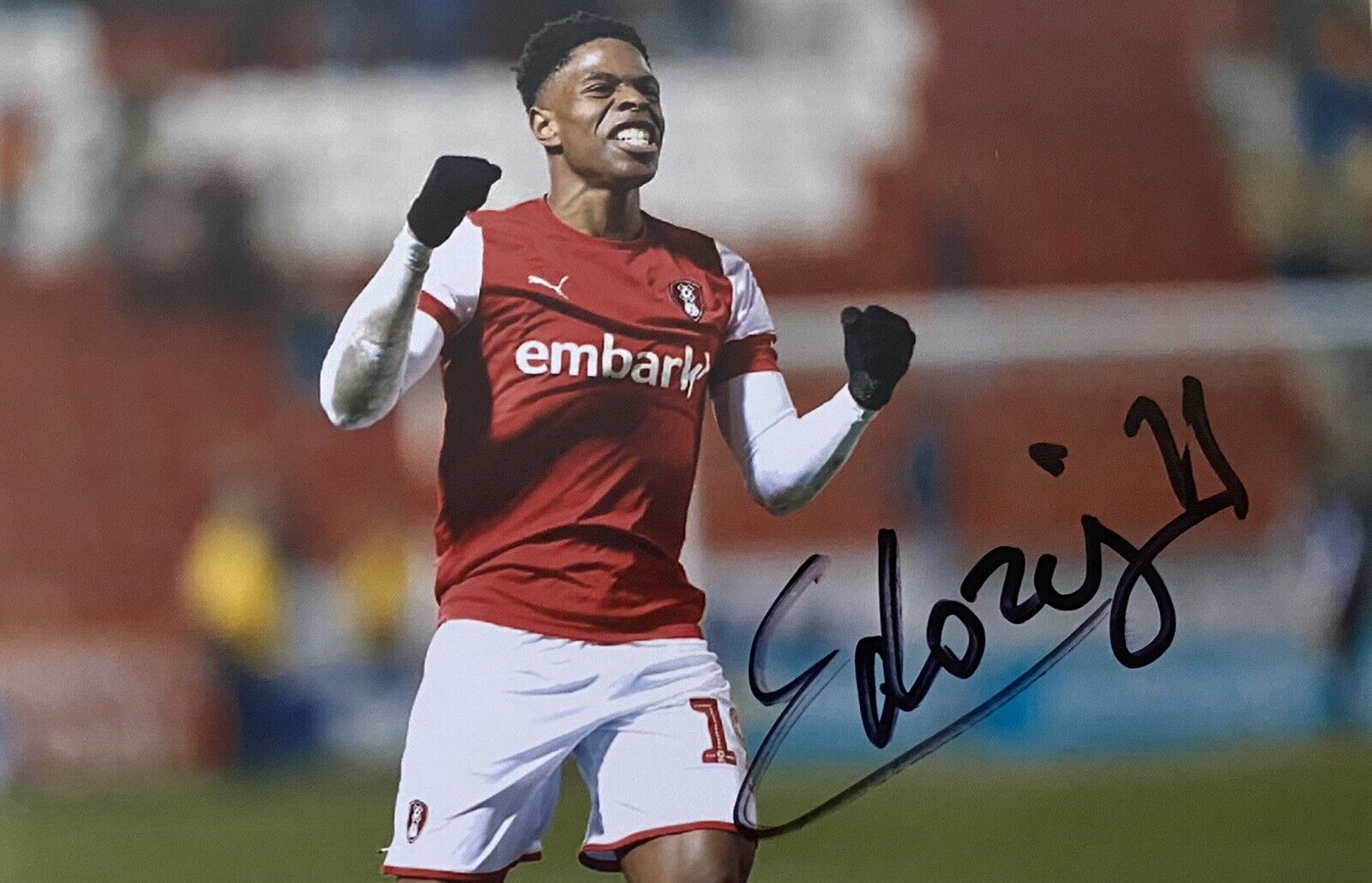 Chiedozie Ogbene Genuine Hand Signed Rotherham United 6X4 Photo Poster painting 2