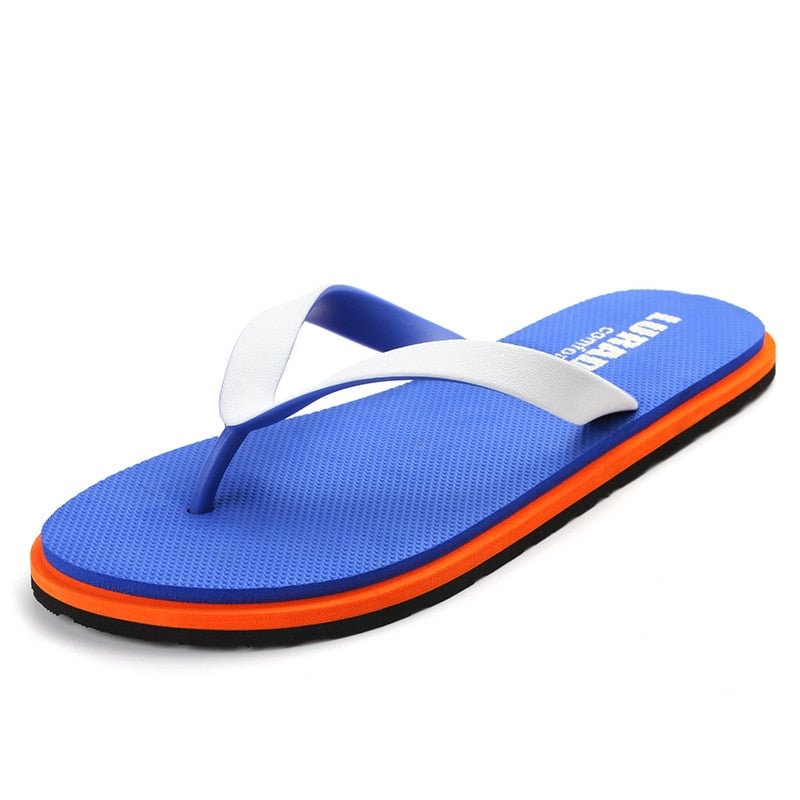 New Style Men Slippers Summer Comfortable Non Slip Personality Slippers Men Fashion Popular Casual Solid Colors Flat Flip Flops