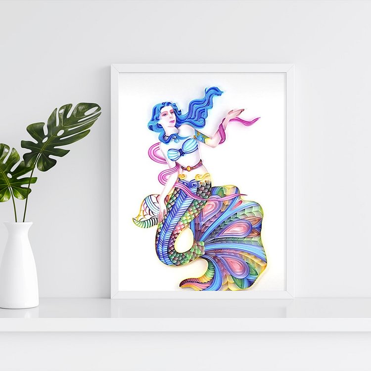 Paper Filigree painting Kit - Mermaid