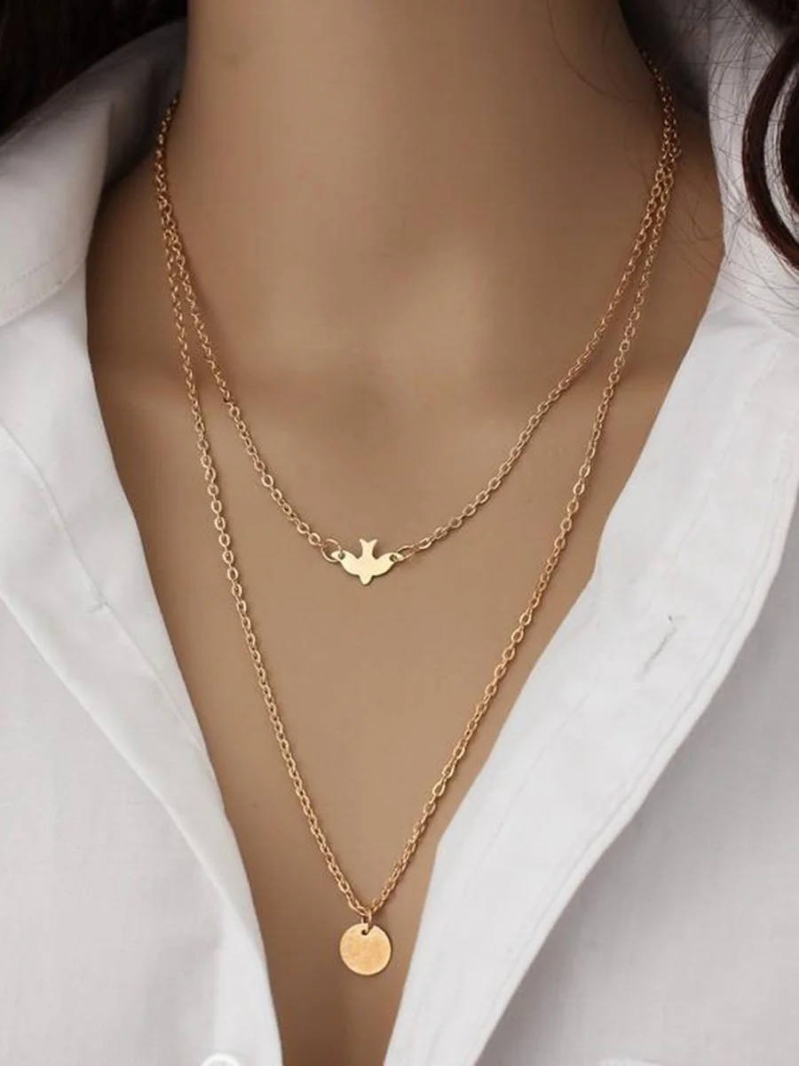 Clearance!!!!!!Layered Peace Dove Necklace