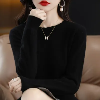 Churchf Churchf Collar Long Sleeve Knit Sweater Foreign Style Set Sweater Autumn Winter New Style Lace Collar Loose Outside Wear Temperament Base Unlined Upper Garment