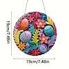 Diamond Painting Acrylic Single-Side Flower Leaf Eggs Hanging Pendant Home Decor