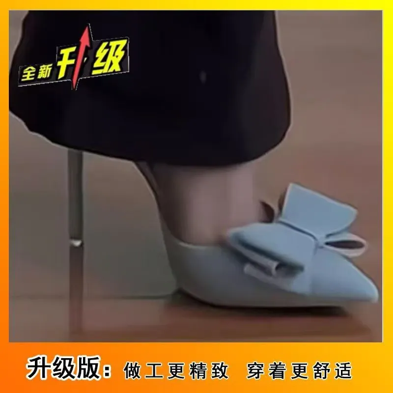 Breakj Breakj Tip Bows Light-Mouthed Single Shoes Spring And Autumn 2025 New Summer Korean Version Thin Senior Sense Of Women