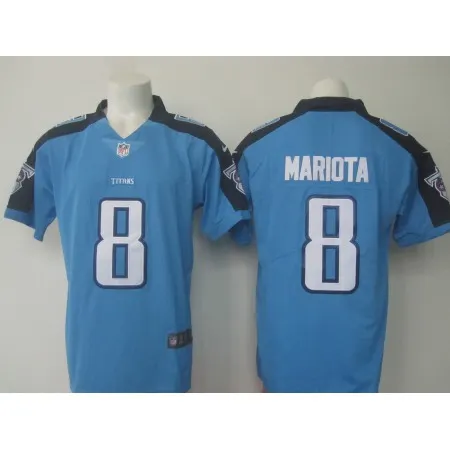 Men's  Titans #8 Marcus Mariota Light Blue Limited Rush Stitched NFL Jersey
