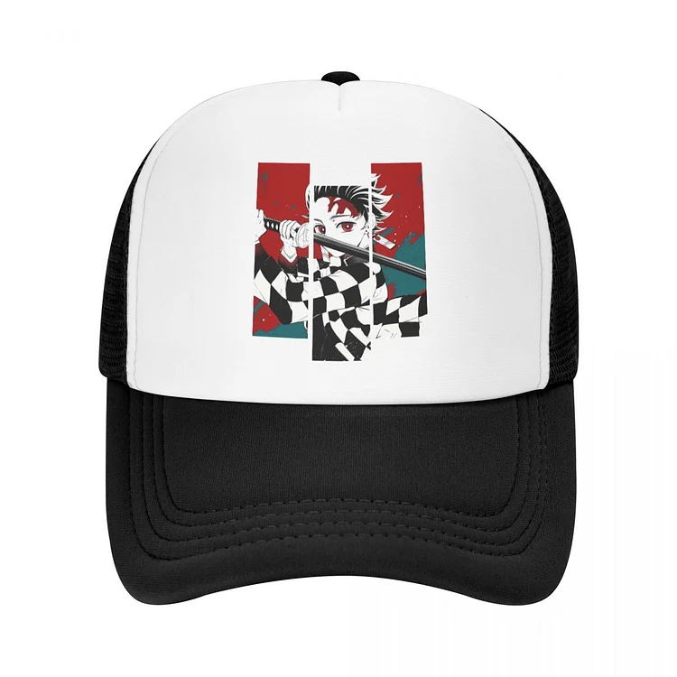 Demon Slayer Kimetsu No Yaiba Trucker Hat Custom Adjustable Unisex Anime Manga Tanjiro Kamado Baseball Cap Hip Hop Snapback Caps