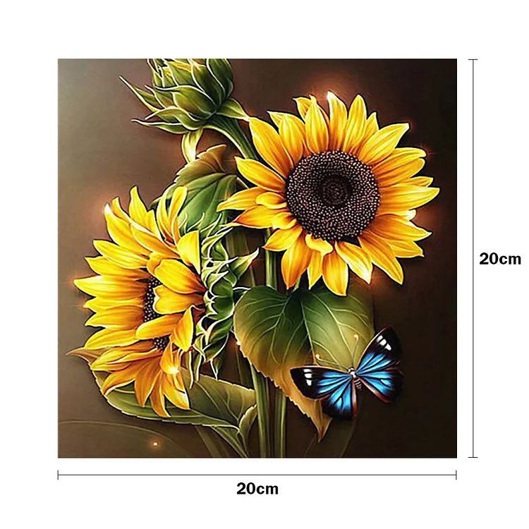 5D DIY Diamond painting Sunflower Diamond Art Kits for Adults Beginners DIY  Full Diamond Dots Painting Arts Craft for Home Wall Decoration Surprise  Gift poster Wall Art 30*40cm rimless