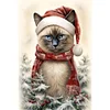 (40*60cm)Christmas Kitty - Full Round Drill Diamond Painting