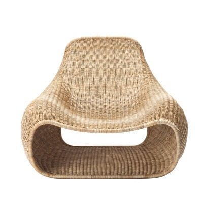 Homemys Outdoor Rattan Chair with Storage, With Footrest