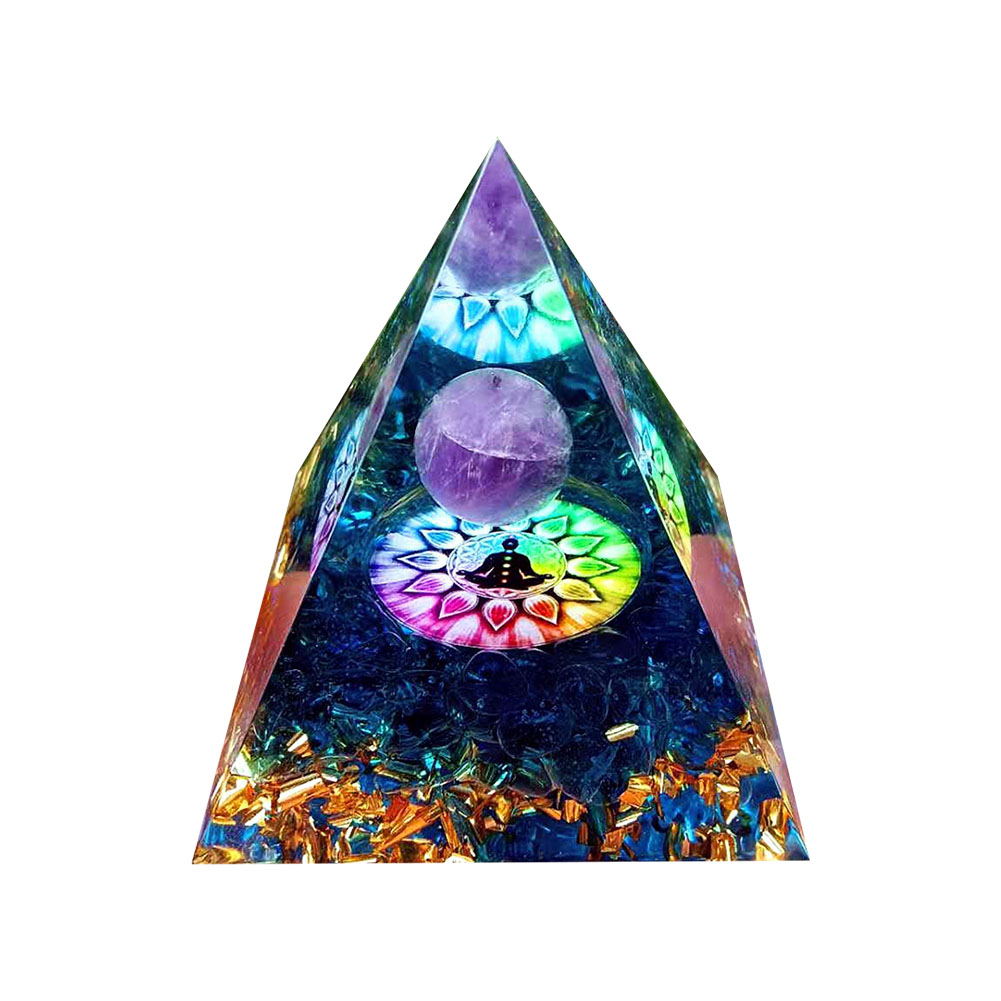 Natural Crystal Pyramid Quartz Healing Stone Chakra Reiki Home Decor (A)