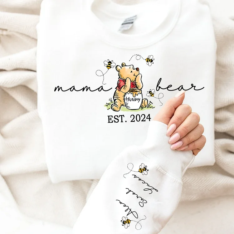 Custom Mama Bear Sweatshirt Gift For Mom