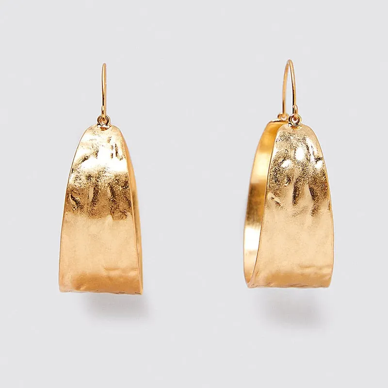 Dvacaman 2020 New Fashion Irregular Ceramic Pendant Earrings Women Vintage Handmade Resin/Wood/Metal Long Drop Earrings Jewelry