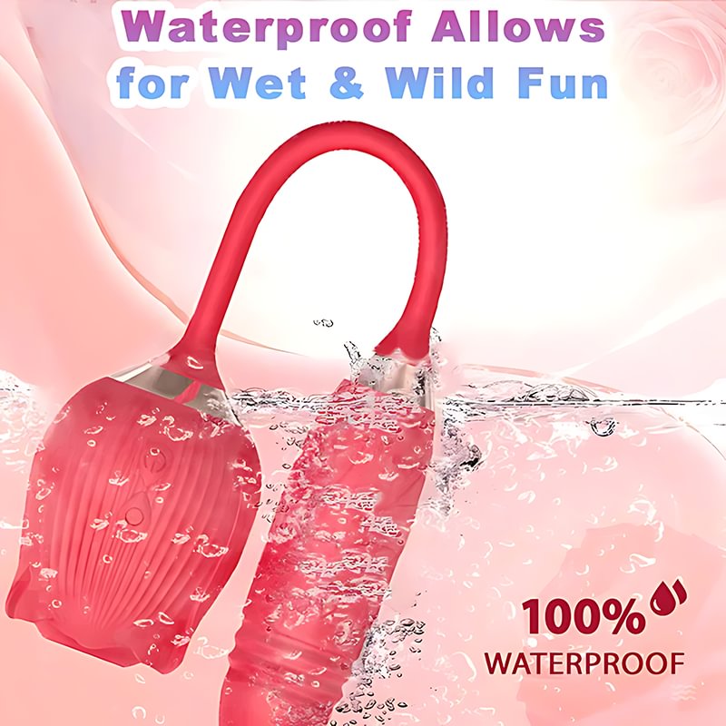 Double Rose Pleasure Set - Ros&eacute;Trio Thrusting Massager