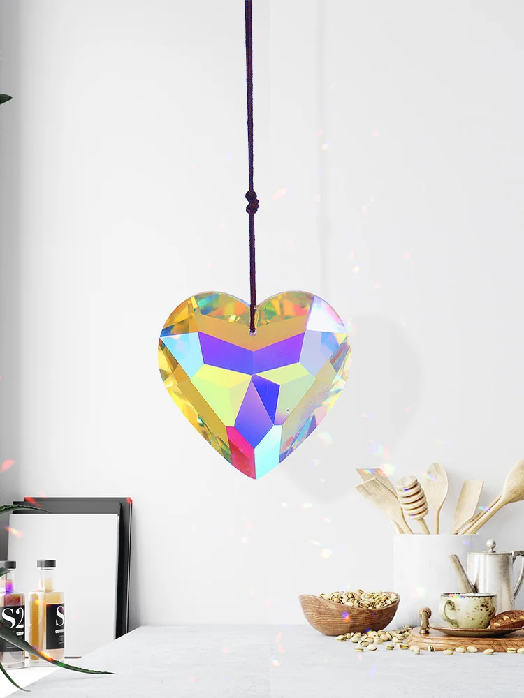 Crystal Windchimes Ornaments Love Outdoor Garden Balcony Window Room Decor