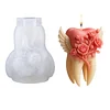 3D Wings Teeth Rose Flower Mould Silicone Wave Spiral Candle Mould Reusable Easy To Demold for Wedding Valentine Day DIY Home Decor