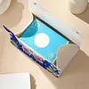 Purple Butterfly DIY PULeather Diamond Painting Tissue Box for Adults Beginners Gem Art Painting Napkin Holder for Living Room Bedroom Bathroom Table Decor