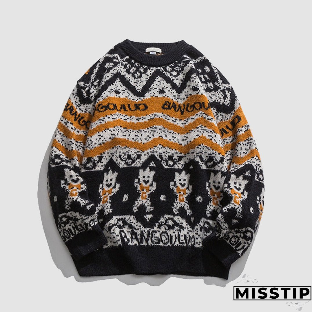 Vintage Cartoon Doll Sweater