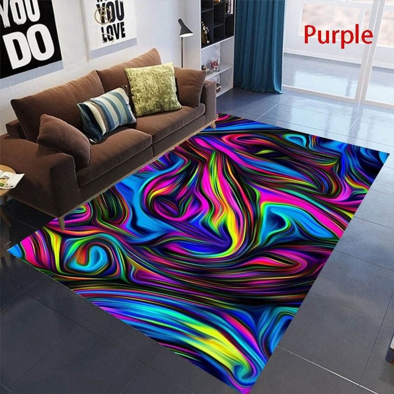 home 3D Print Patterned Area Mat Psychedelic Carpet Modern Non-slip Decorative Floor Mat tapis de chambre dywan teppich tapis 312