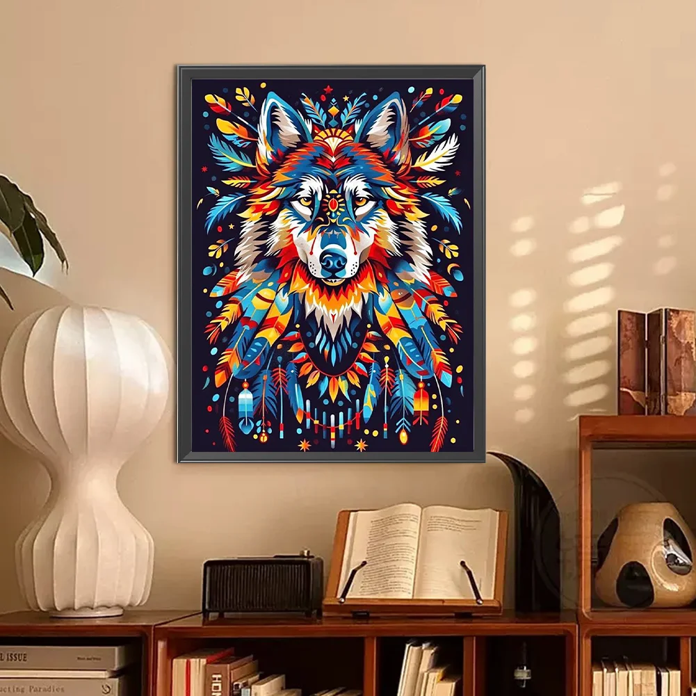 Diamond Painting - Full Round Drill - Wolf(Canvas|30*40cm)