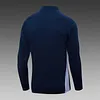 Joyfball 2025/2026 Real Madrid Half-Pull Training Suit Royal Blue Football Shirt 1:1 Thai Quality