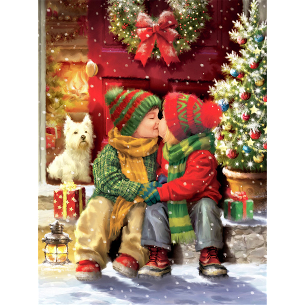 

(Multi-Size) Children Christmas - Round/Square Drill Diamond Painting - 30*40CM, Square diamond 30*40cm, 501 Original