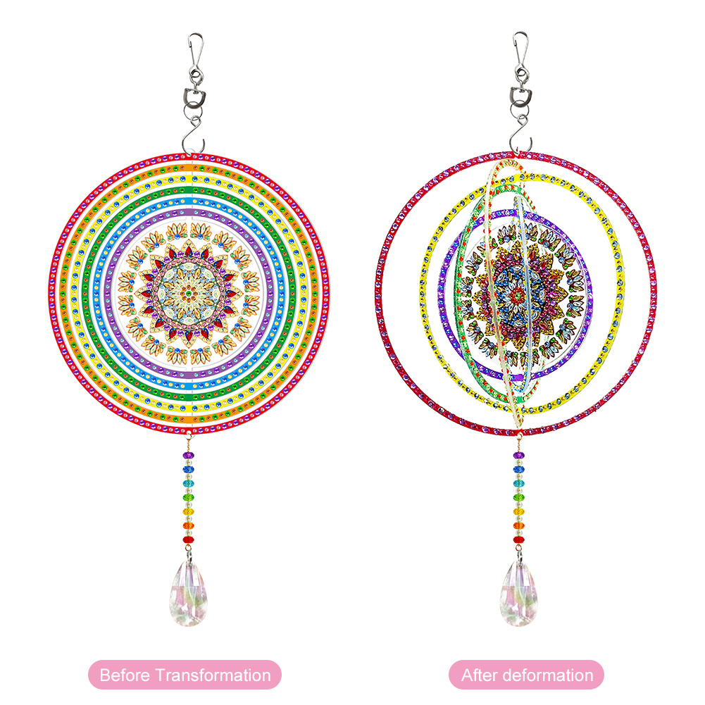 

Mandala Double Sided Rotatable Wind Chime - 5D DIY Craft Pendant, 501 Original