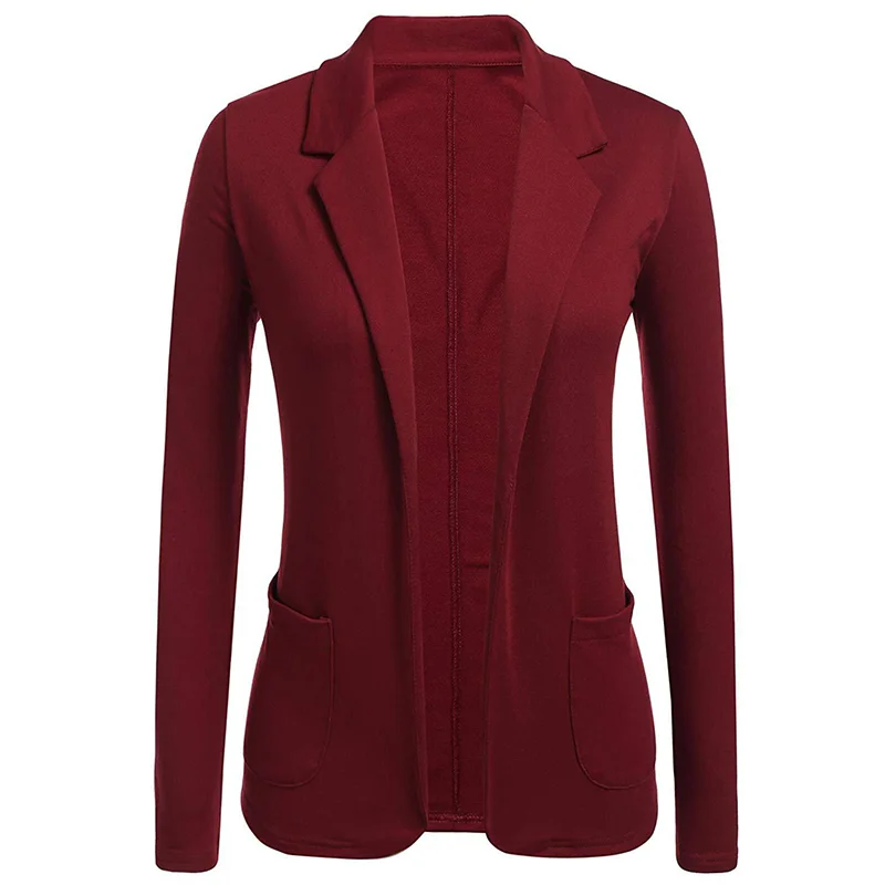 Red Slim Fit Office Lady Suit