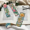 (US Local)4Pcs Special Shape Books Flowers 5D DIY Diamond Painting Bookmark Craft Kit