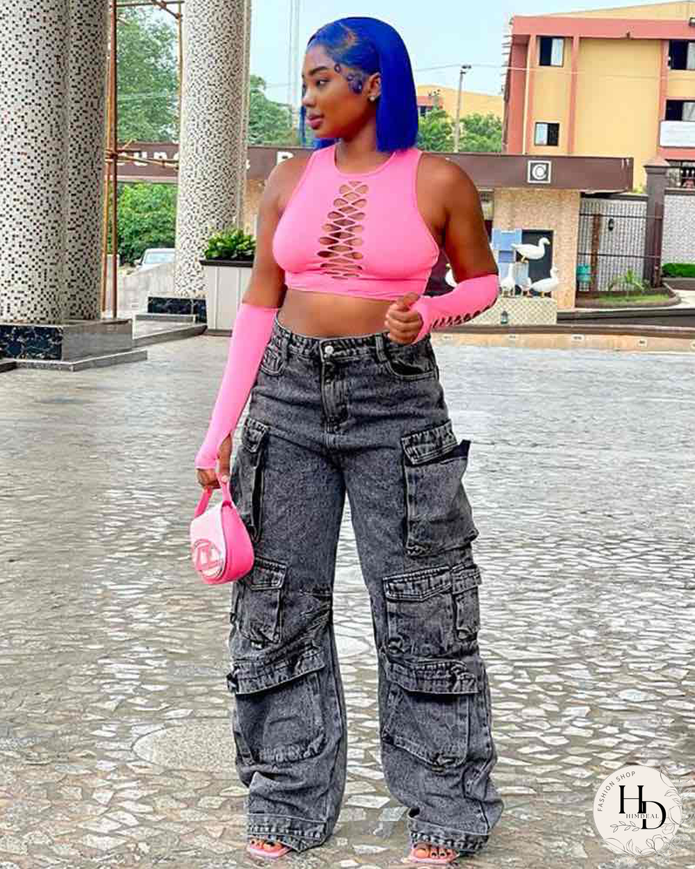 Janet Cargo Denim Jeans