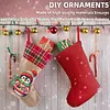 DIY Diamond Painting Christmas Stockings Hanging Ornaments Large Capacity Xmas Socks Pendant Wear Resist Candy Gift Storage Bags for Family Christmas Holiday Party Decoration (Christmas penguin)